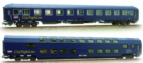 LS Models 49022 - 2pc Passenger Car Set “City Night Line” WLBm + Bvcmz